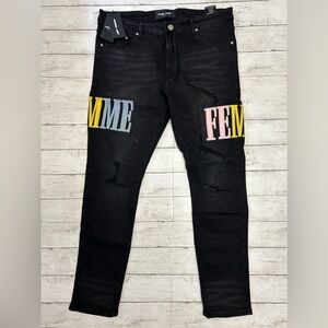 Homme & femme black jeans